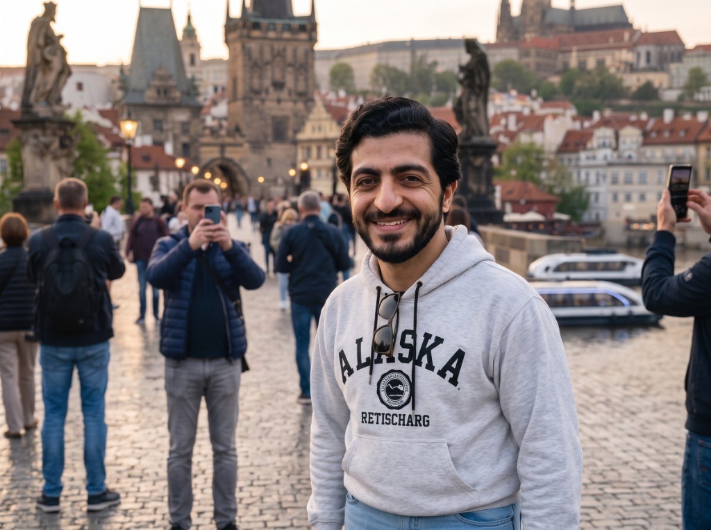 Sultan Rashid Abdullah Rashid Al Shene — Prague bridge portrait